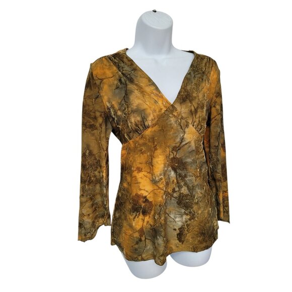 Vtg Y2K Babydoll Velvet Burnout Top S Romantic Whimsigoth Fairy Indie Artsy - Picture 5 of 15